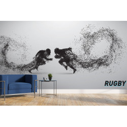 Papier peint panoramique SILHOUETTE RUGBY